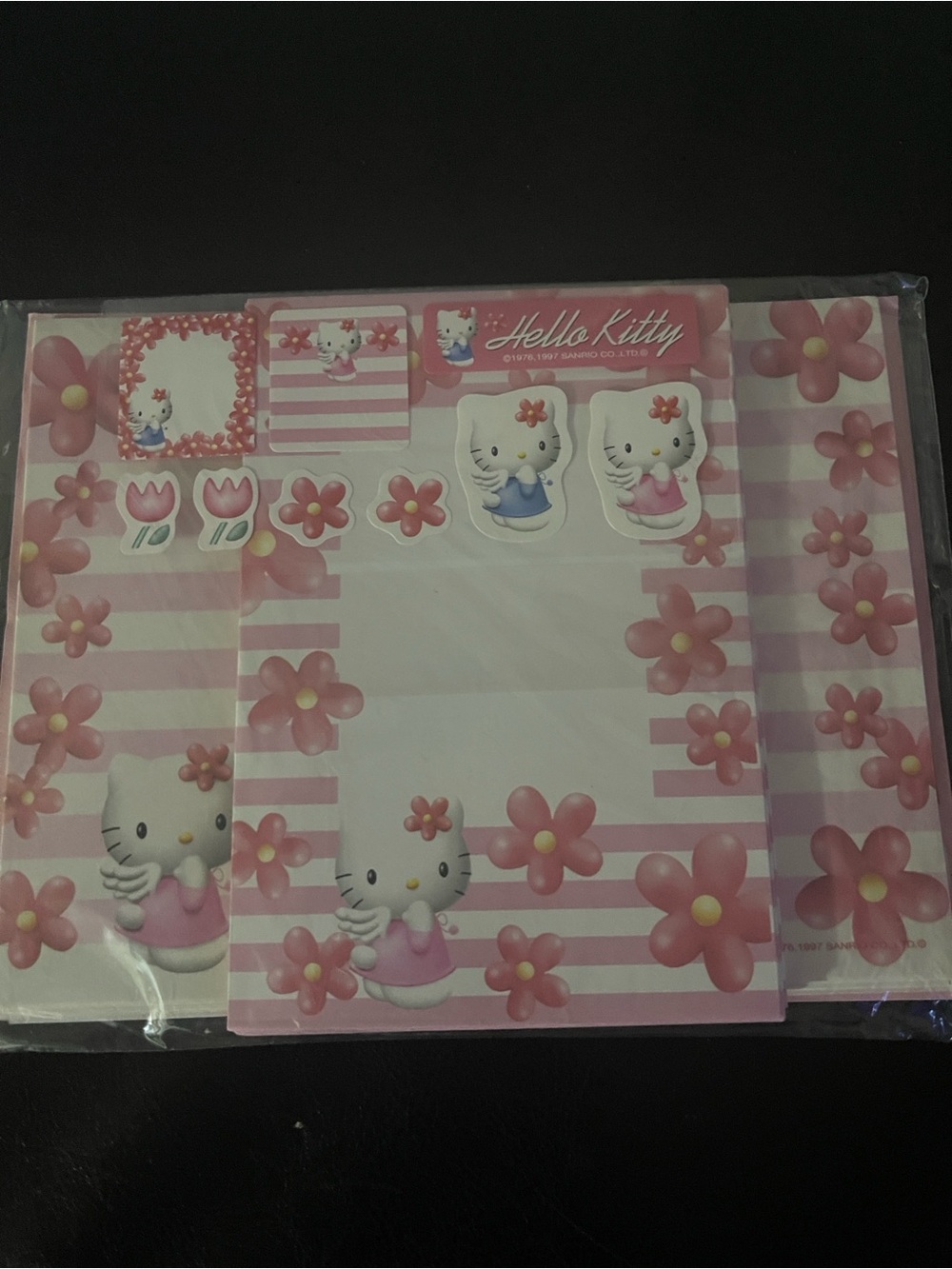 vintage Hello Kitty Angel stationery set from 1997